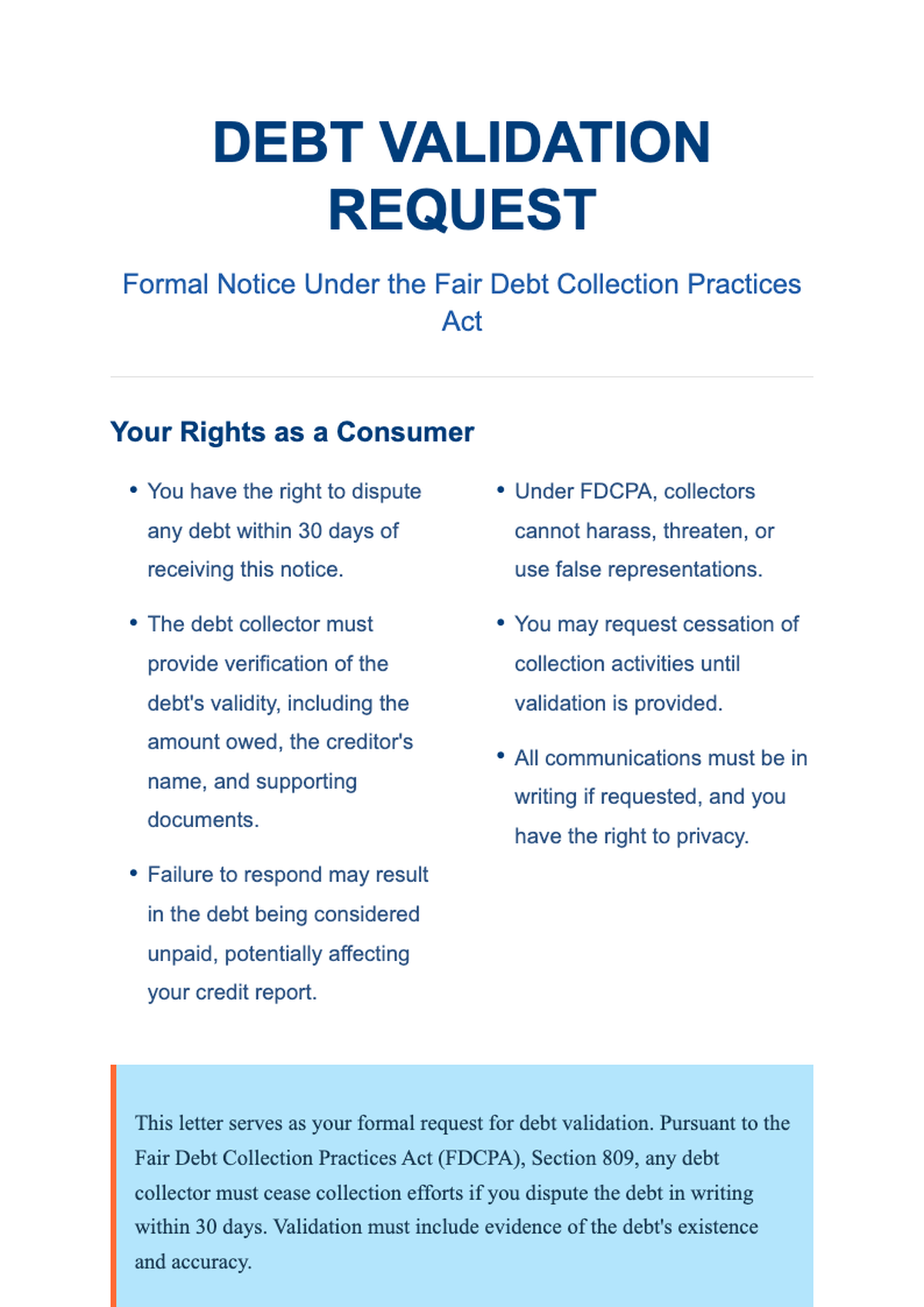 Debt collector rights infographic with magnifying glass illustration_variant_2